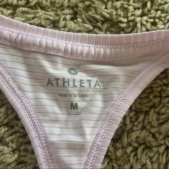 Athleta lilac chi striped tank size M - Picture 2 of 3
